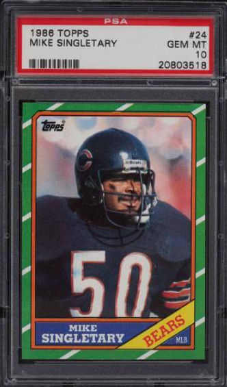 1986 Topps Football SETBREAK Mike Singletary Rookie Card