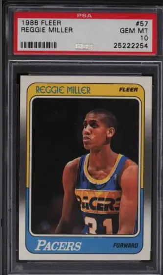1988 Fleer Basketball Reggie Miller Rookie Rc