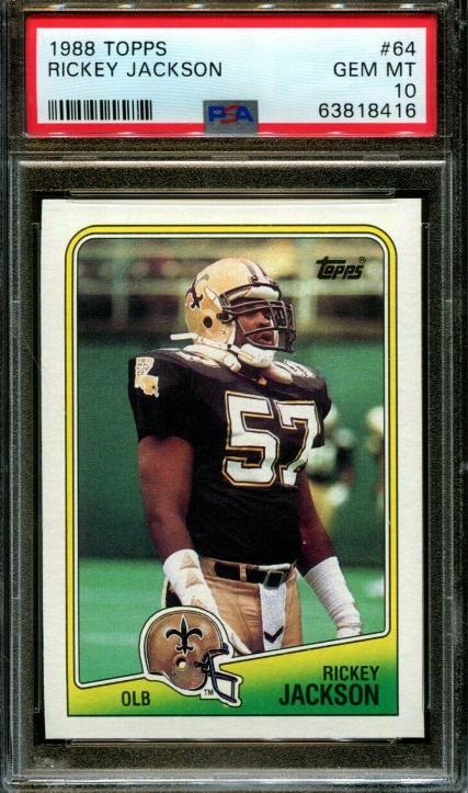 1988 Topps Rickey Jackson Saints Hof Rookie Card