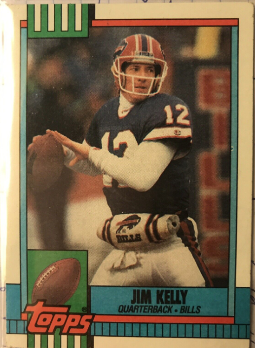 1990 Topps Jim Kelly Football Card NFL Buffalo Bills Rookie Card