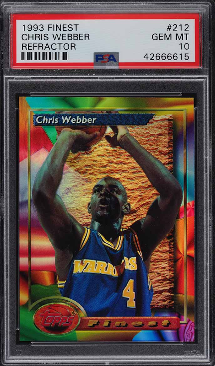 1993 Finest Refractor Chris Webber ROOKIE RC