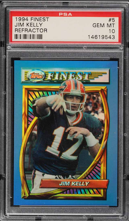 1994 Finest Refractor Jim Kelly Rookie Card