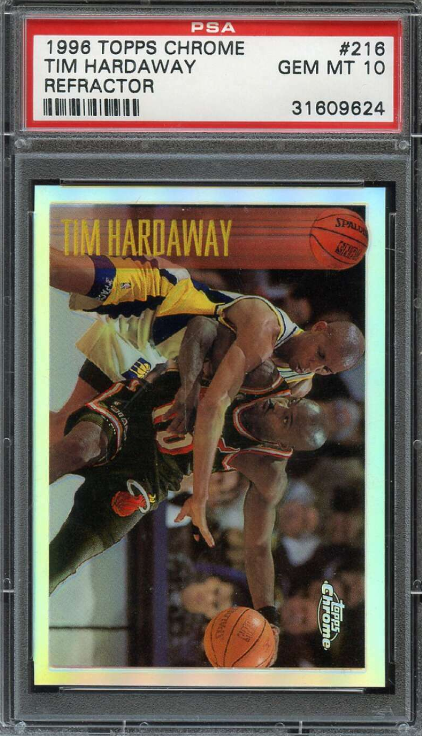 1996-97 Topps Chrome Refractor Tim Hardaway Rookie Card