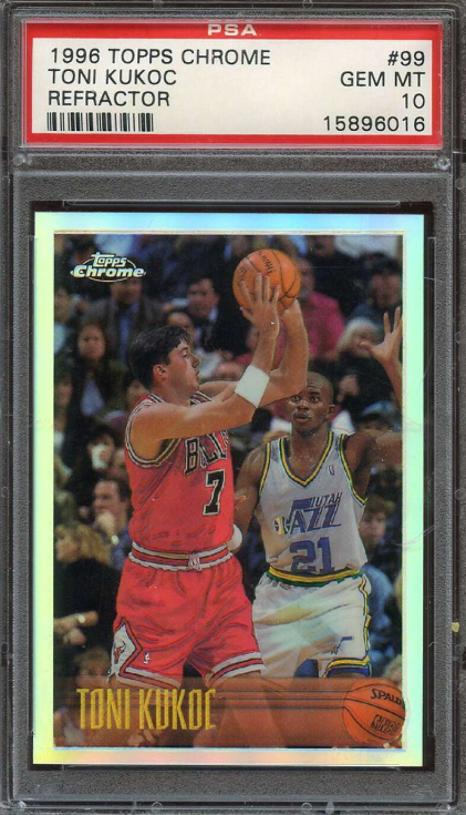 1996-97 Topps Chrome Refractor Toni Kukoc Rookie Card