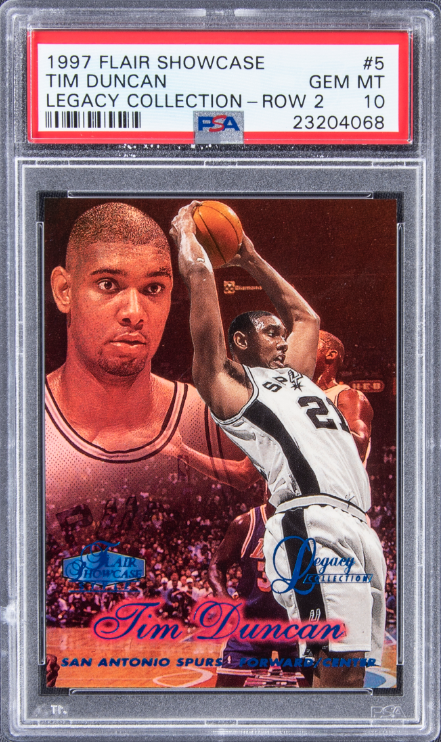 1997-98 Flair Showcase Legacy Collection Tim Duncan Rookie Card