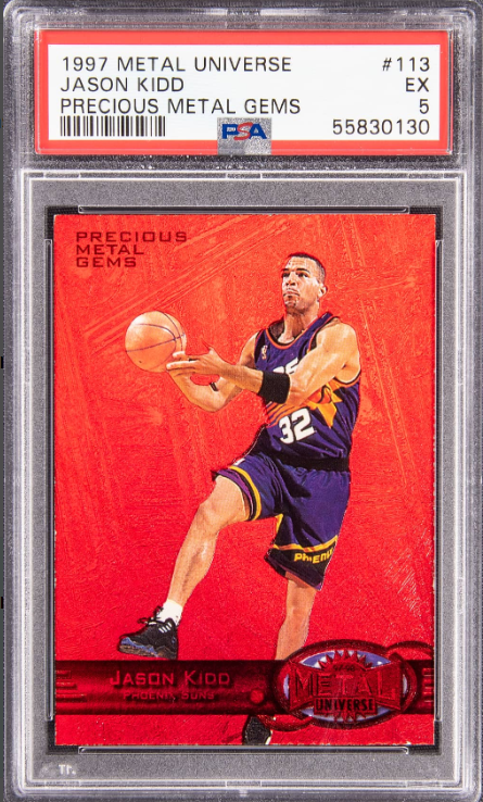 1997-98 Fleer Metal Universe Precious Metal Gems Red Jason Kidd Rookie Card