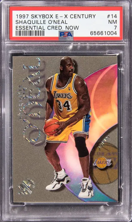 1997-98 SkyBox E-X Century Essential Credentials Now Shaquille O'Neal Rookie Card