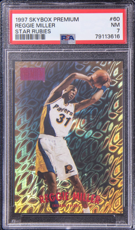 1997-98 SkyBox Premium Star Rubies Reggie Miller Rookie Card