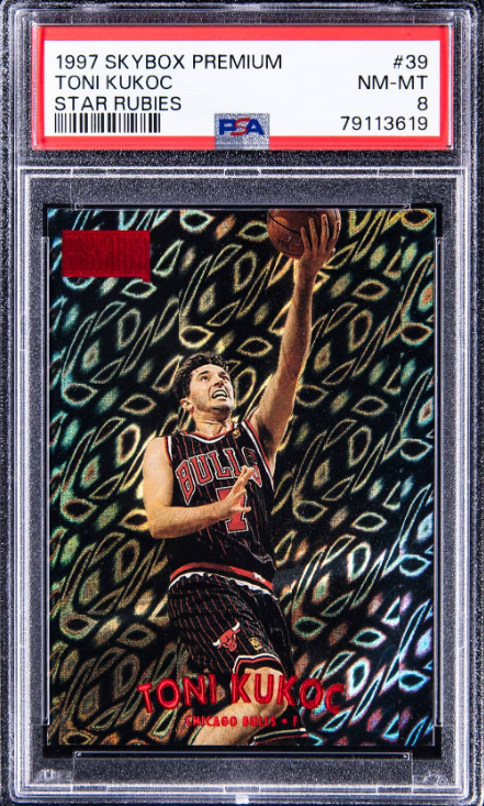 1997-98 SkyBox Premium Star Rubies Toni Kukoc Rookie Card