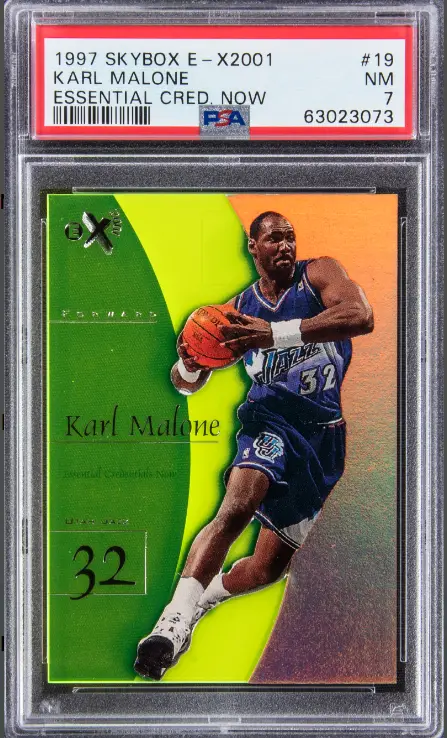 1997-98 Skybox E-X2001 Essential Credentials Now Karl Malone Rookie Card