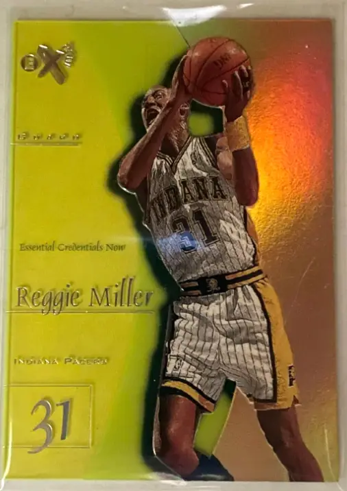 1997-98 Skybox EX 2001 Essential Credentials NOW Reggie Miller Rookie Card