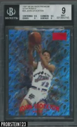 1997-98 Skybox Premium Star Rubies John Stockton Jazz HOF Rookie Card