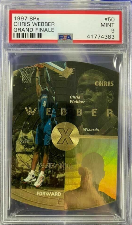 1997-98 Upper Deck Ud Spx Grand Finale Gold Chris Webber Rookie Card