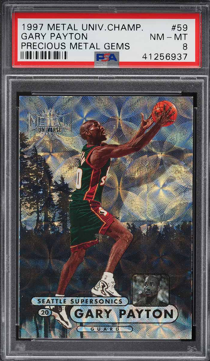 1997 Metal Universe Precious Metal Gems Gary Payton Rookie Card