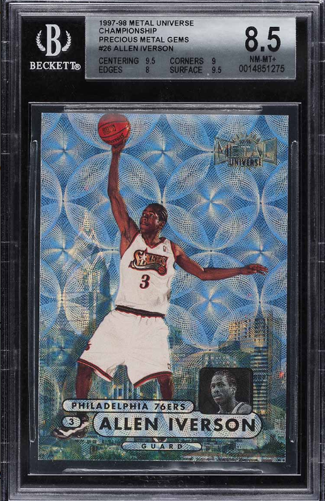 1997 Metal Universe Precious Metal Gems PMG Allen Iverson Rookie Card