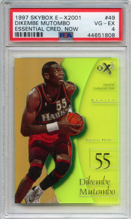 1997 Skybox E-X2001 Essential Credential Now Dikembe Mutombo Rookie Card