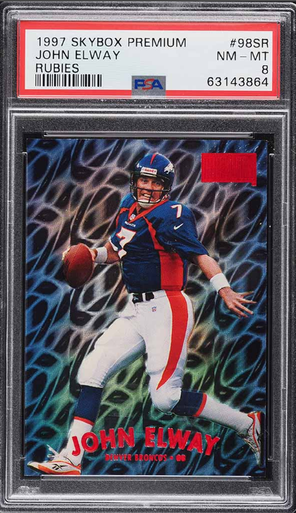 1997 Skybox Premium Rubies John Elway Rookie Card