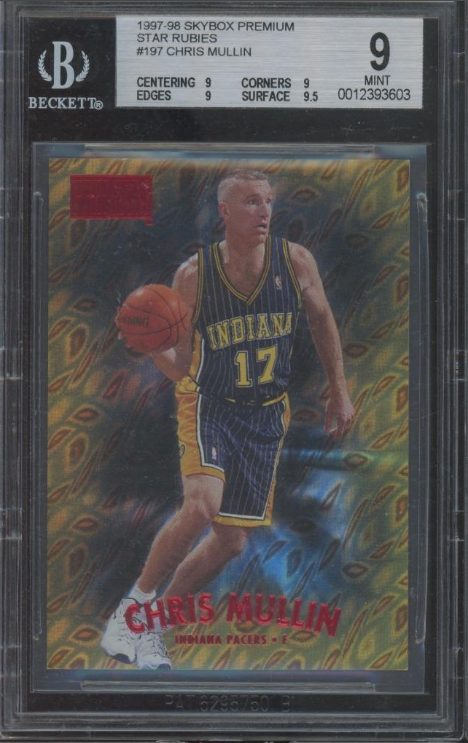 1997 Skybox Premium Star Rubies Chris Mullin Rookie Card