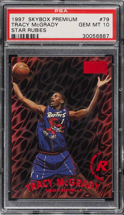 1997 Skybox Premium Star Rubies Tracy McGrady ROOKIE Card