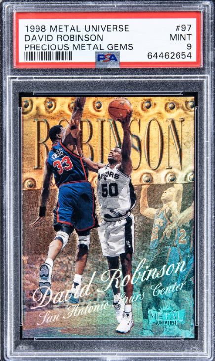 1998-99 SkyBox Metal Universe Precious Metal Gems David Robinson Rookie Card