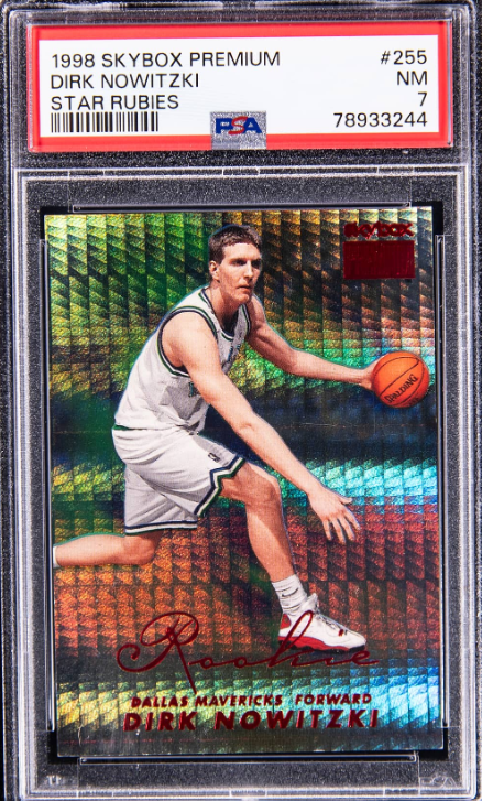 1998-99 Skybox Premium Star Rubies Dirk Nowitzki Rookie Card