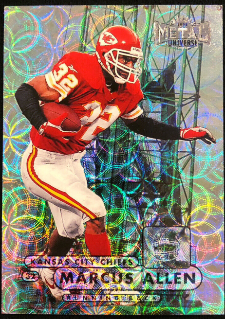 1998 Metal Universe Precious Metal Gems PMG MARCUS ALLEN Chiefs NFL Rookie Card