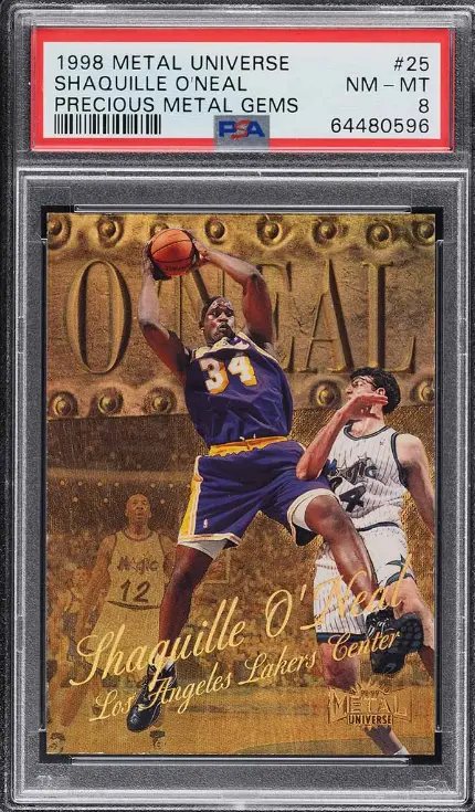 1998 Metal Universe Precious Metal Gems PMG Shaquille O'Neal Rookie Card
