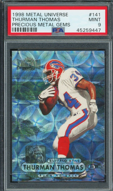 1998 Metal Universe Precious Metal Gems Thurman Thomas Rookie Card