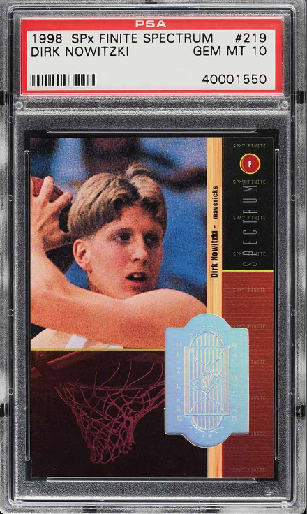 1998 SPx Finite Spectrum Dirk Nowitzki ROOKIE