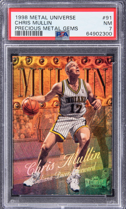 1998 Skybox Metal Universe Precious Metal Gems Chris Mullin Rookie Card