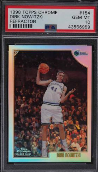 1998 Topps Chrome Refractor Dirk Nowitzki ROOKIE RC