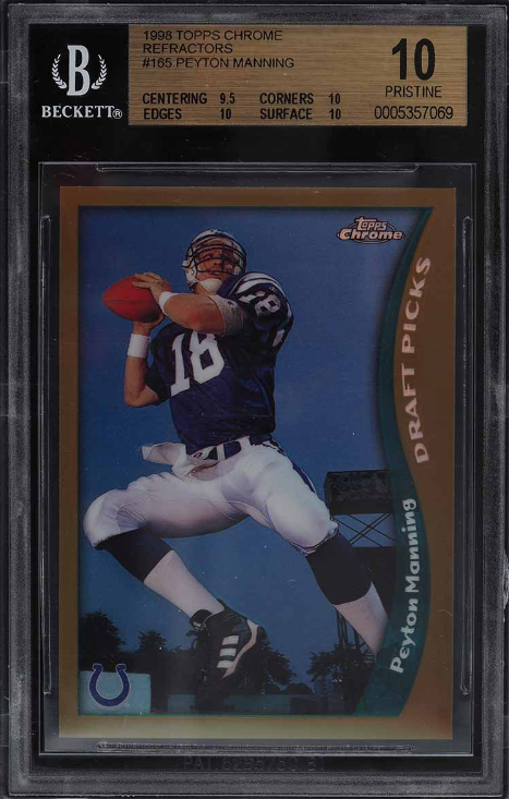 1998 Topps Chrome Refractor Peyton Manning ROOKIE RC