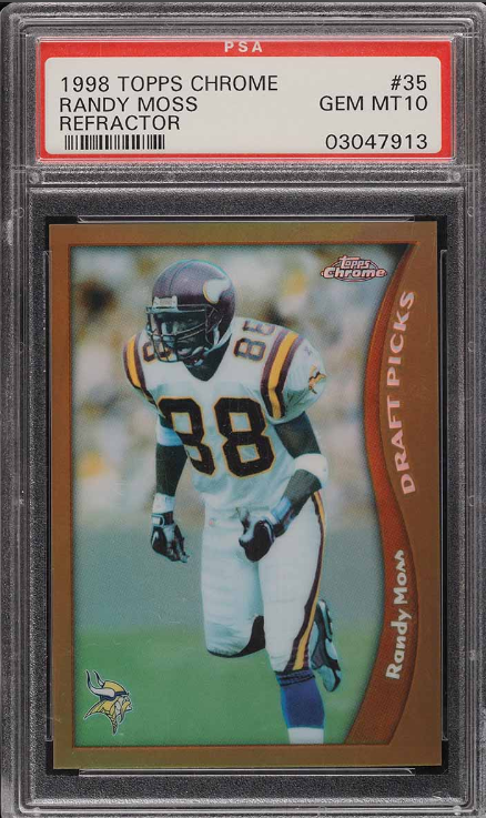 1998 Topps Chrome Refractor Randy Moss ROOKIE RC