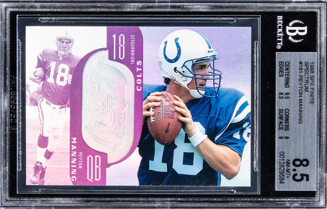 1998 Upper Deck SPx Finite Spectrum Peyton Manning Rookie Card