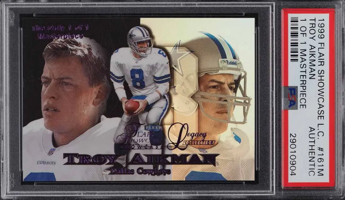1999 Flair Showcase Legacy Collection 1 Of 1 Masterpiece Troy Aikman Rookie Card