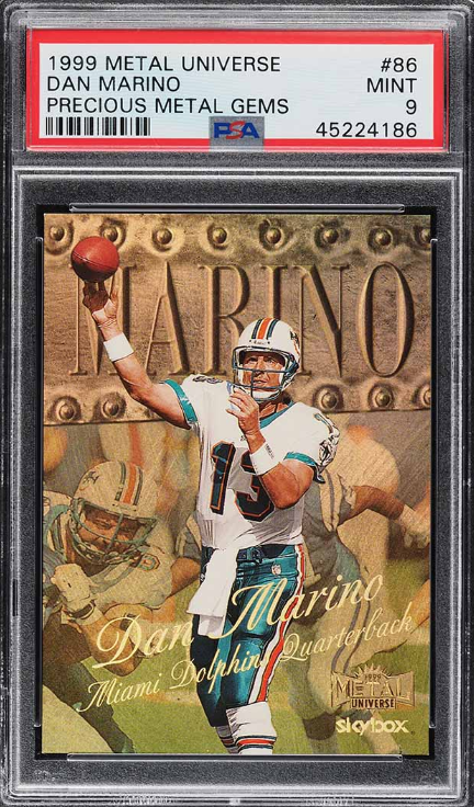 1999 Metal Universe Precious Metal Gems PMG Dan Marino Rookie Card