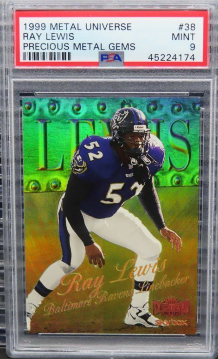 1999 Metal Universe Ray Lewis PMG Precious Metal Gems Rookie Card