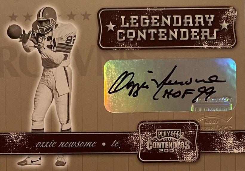 2001-25 Ozzie Newsome Playoff Legendary Contenders Auto Autograph Rookie Card