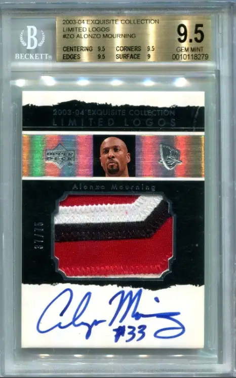 2003-04 Exquisite Limited Logos Alonzo Mourning Patch Auto