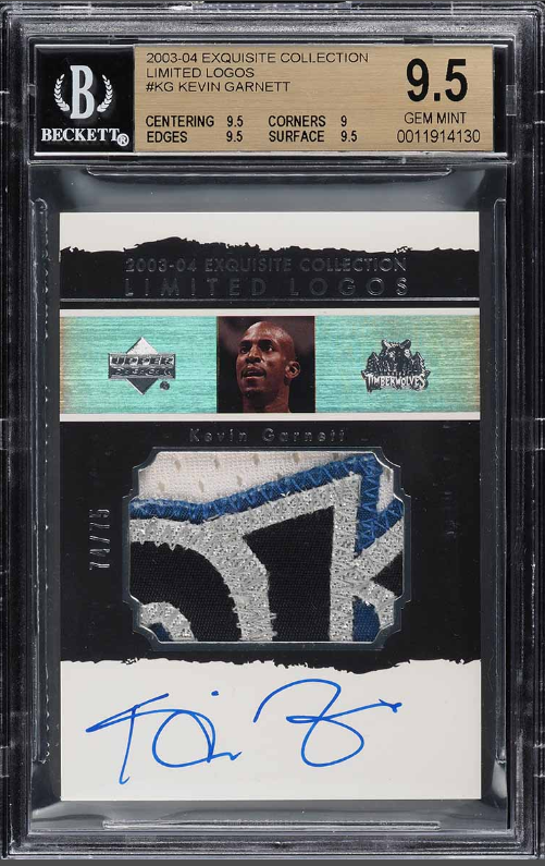 2003 Exquisite Collection Limited Logos Kevin Garnett PATCH AUTO