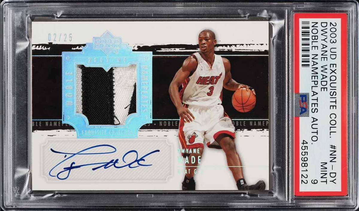 2003 Exquisite Collection Noble Nameplates Dwyane Wade RC PATCH AUTO