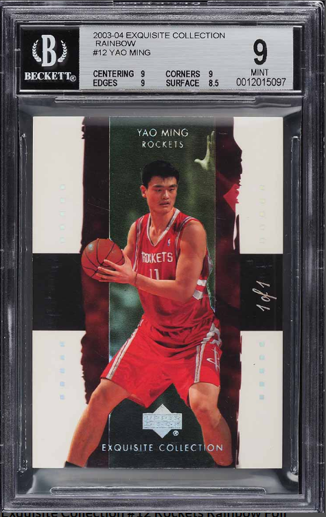 2003 Exquisite Collection Rainbow Yao Ming 1/1 Rookie Card