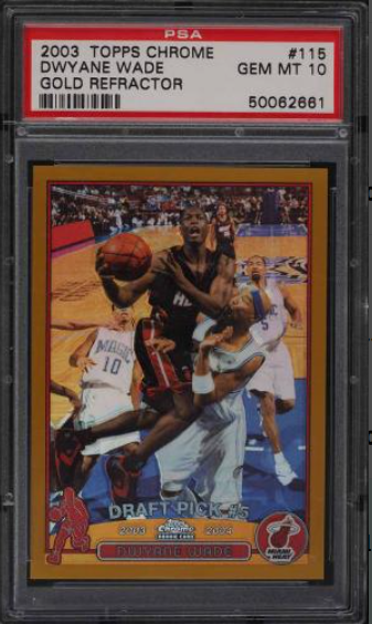 2003 Topps Chrome Gold Refractor Dwyane Wade ROOKIE RC