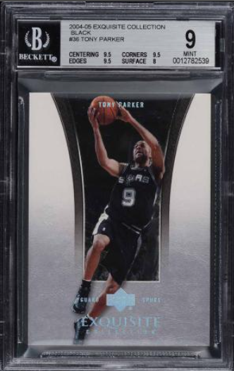 2004 Exquisite Collection Black Tony Parker 1/1 Rookie Card