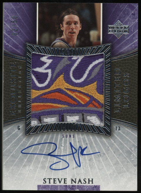 2006-07 UD Exquisite Limited Logos Patch Auto Steve Nash Rookie Card