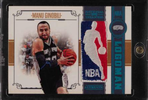 2009 National Treasures Manu Ginobili Logoman Patch 1/1 Rookie Card