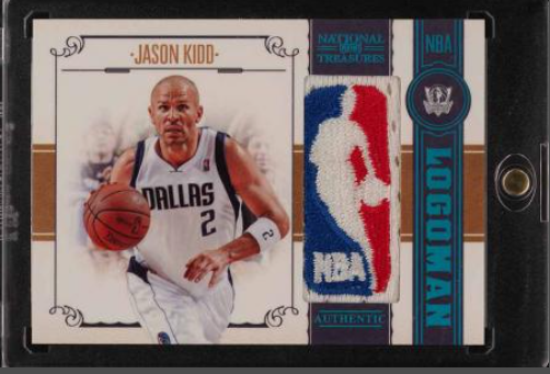 2010 National Treasures Logoman Jason Kidd NBA LOGOMAN PATCH 1/1