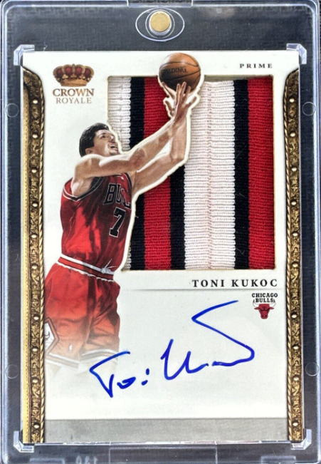 2011 Panini Crown Royale Toni Kukoc Prime Silhouette Patch Auto 