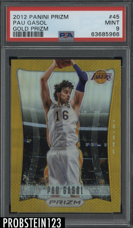 2012-13 Panini Gold Prizm Pau Gasol Los Angeles Lakers Rookie Card