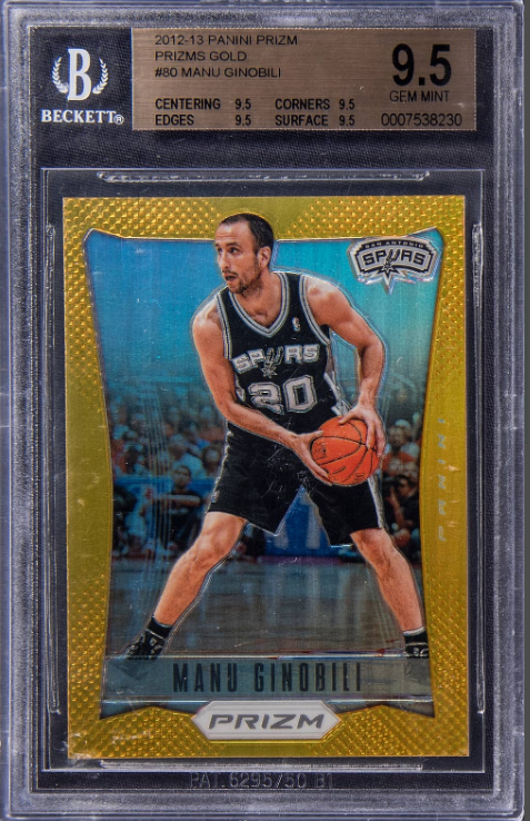 2012-13 Panini Prizm Gold Prizm Manu Ginobili Rookie Card